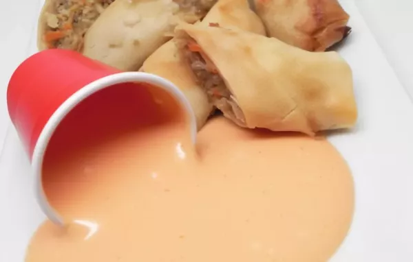 Delicious and tangy pink dipping sauce recipe