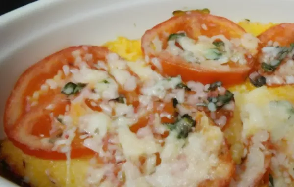 Delicious Baked Polenta with Fresh Tomatoes and Parmesan