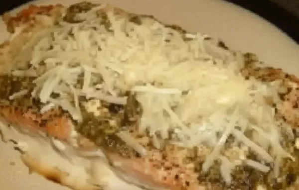 Delicious Basil Pesto Salmon with Parmesan Crust