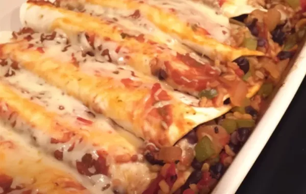 Delicious Black Bean and Rice Enchiladas