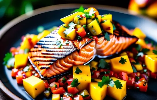 Delicious Brazilian Grilled Salmon with Fresh Mango Salsa