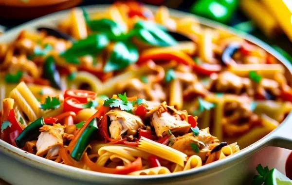 Delicious Chicken Fajita Pasta Bake