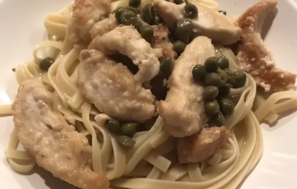 Delicious Chicken Piccata with Creamy Fettuccine Pasta