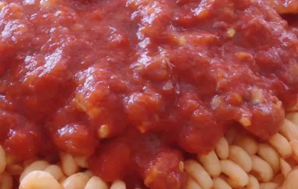 Delicious Chunky Red Sauce with Ground Italian Sausage Recipe