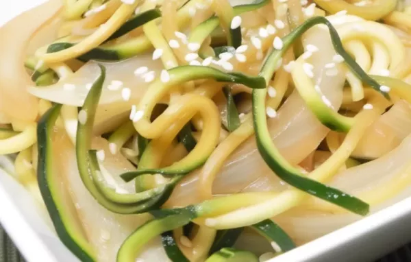 Delicious fusion dish: Japanese zucchini and onions with American twist