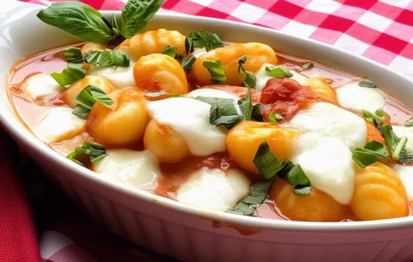 Delicious Gnocchi with Tomato Sauce and Melty Mozzarella Cheese