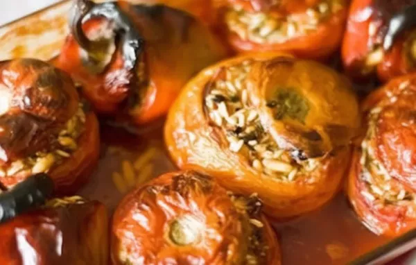 Delicious Greek Stuffed Tomatoes and Peppers Recipe