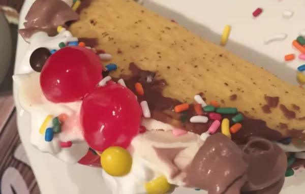 Delicious Ice Cream Sundae Taco Delight Recipe