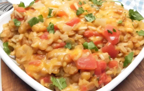 Delicious Instant Pot Cheesy Mexican Lentils and Rice