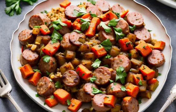 Delicious Kielbasa Hash with Carrots and Caraway