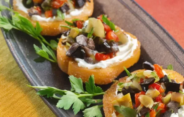 Delicious Olive Salad with Crispy Crostini