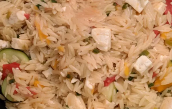 Delicious Orzo with Tomato and Crispy Fried Tofu