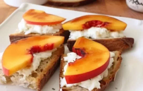 Delicious Peach Brulee Burrata Bruschetta Recipe