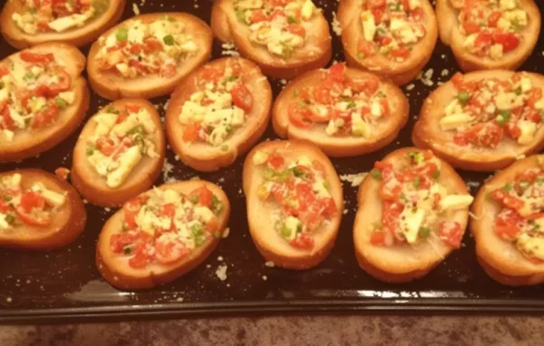 Delicious Roasted Red Pepper and Feta Bruschetta Recipe