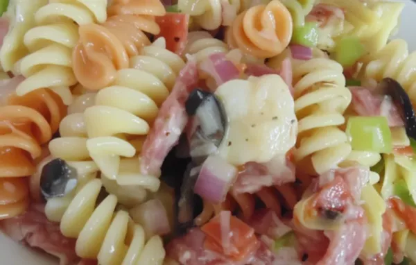 Delicious Salami and Kalamata Primavera Salad Recipe