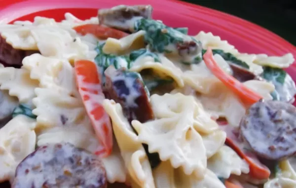 Delicious Sausage and Bow Tie Pasta Florentine Recipe