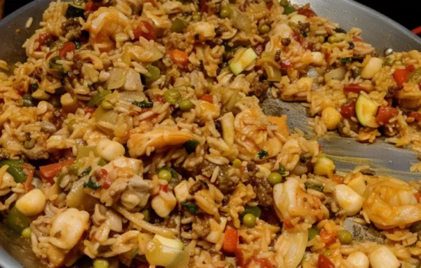 Delicious Seafood, Chicken, and Chorizo Paella Recipe