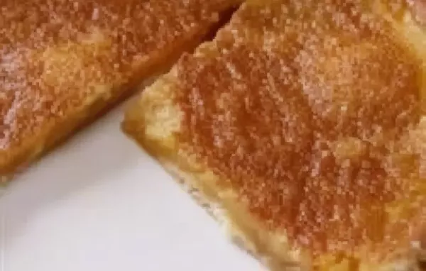 Delicious Tarte au Sucre Recipe for a Sweet Treat