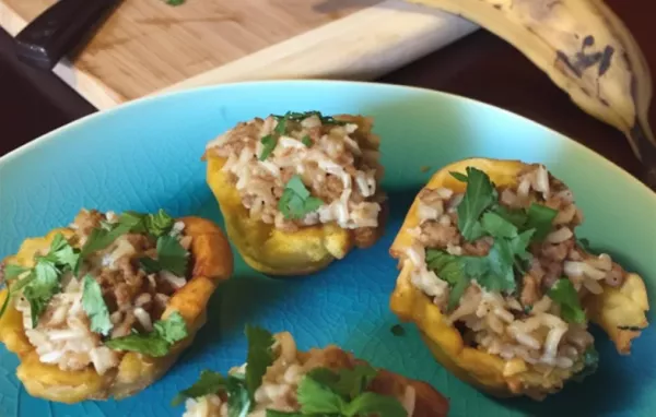 Delicious Tostones Rellenos with a Tasty Plantain Cup