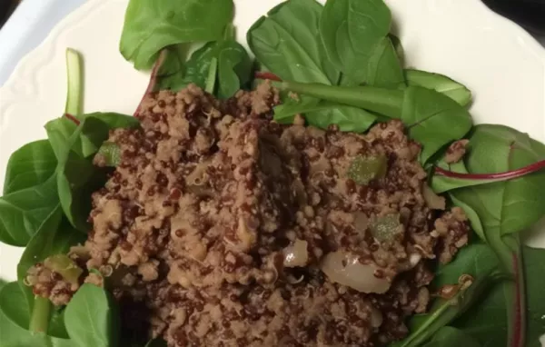 Dirty Quinoa with Venison Burger: A Nutritious and Flavorful Twist on a Classic American Dish