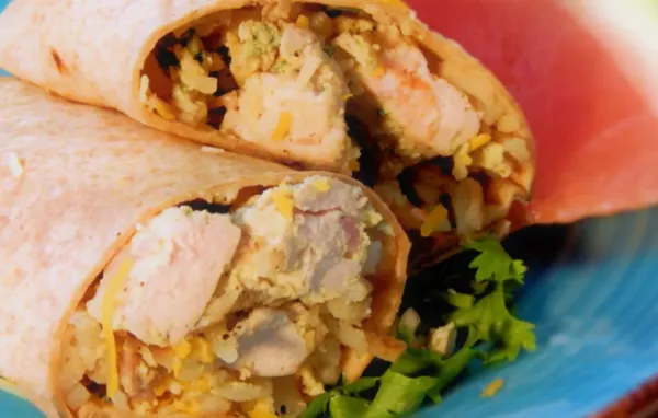 Egg, Cheese and Turkey Breakfast Burritos