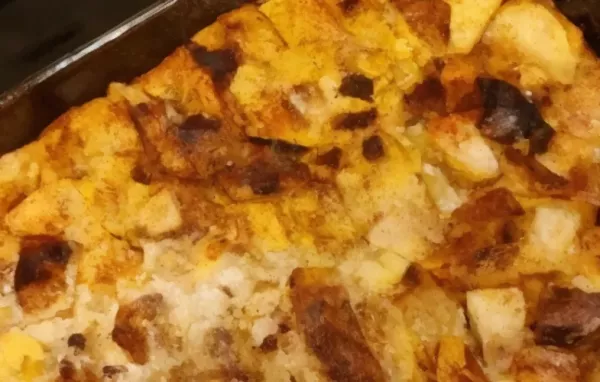 Eggnog and Apple Bread Pudding