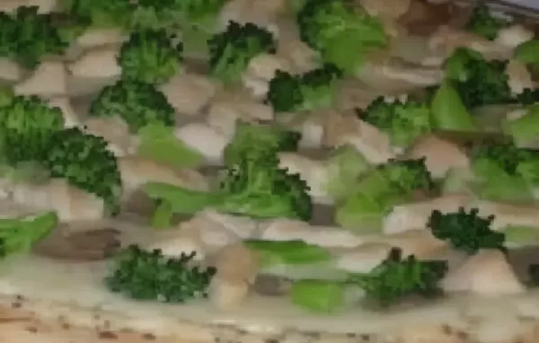 Fast and Easy Ricotta Cheese Pizza with Mushrooms, Broccoli, and Chicken