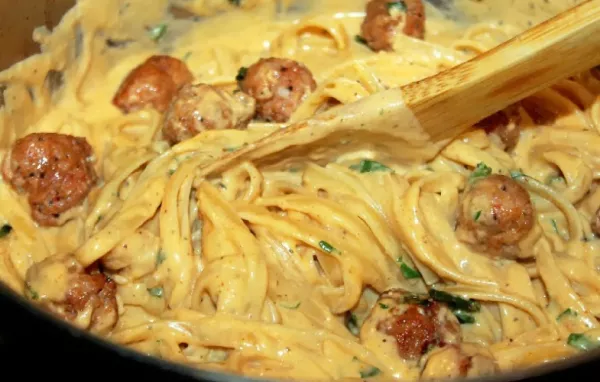 Fettuccini Alfredo with Sausage