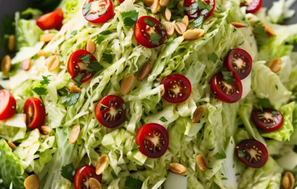 Fresh and Tangy Cabbage Salad with Zesty Lemon Garlic Dressing