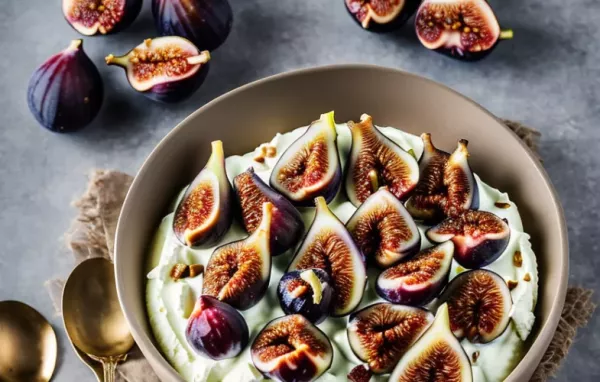 Fresh fig compote served over creamy cream cheese