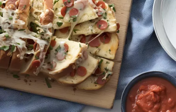 Garlic Butter Pizza Pull Apart Bread: A Cheesy, Savory Delight