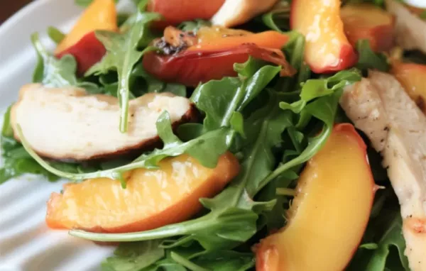 Grilled Chicken, Peach, and Arugula Salad - A Refreshing Summer Delight
