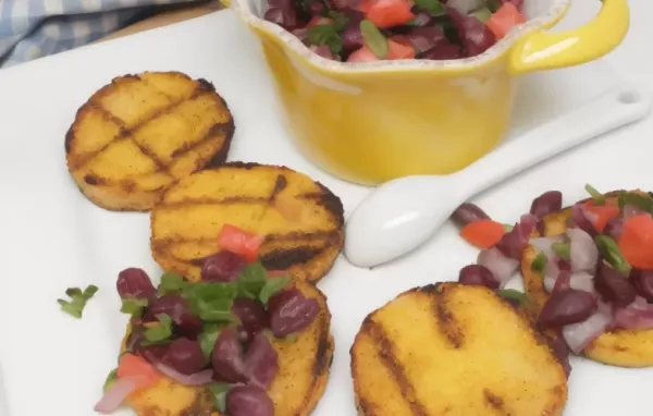 Grilled Polenta Bites with Black Bean Salsa