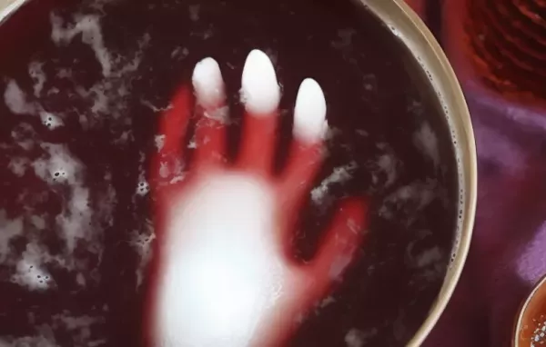 Halloween Punch with Frozen Hand