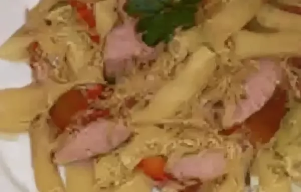 Hearty and Delicious Pasta with Kielbasa and Sauerkraut