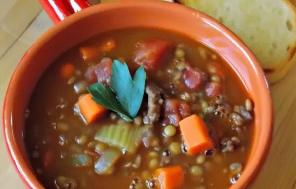 Hearty Beef and Lentil Soup Recipe