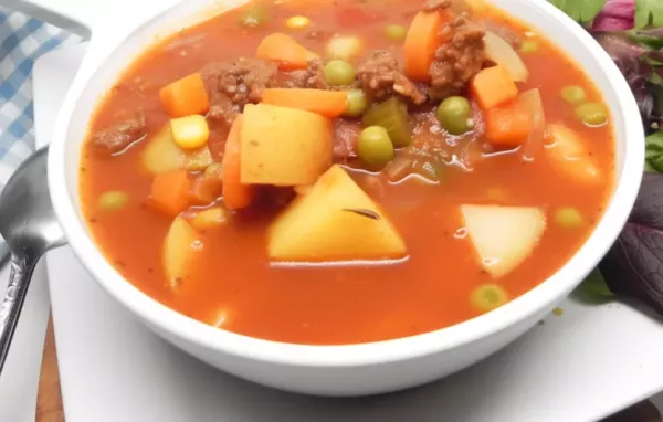 Hearty Venison and Vegetable Soup Cooked in Instant Pot