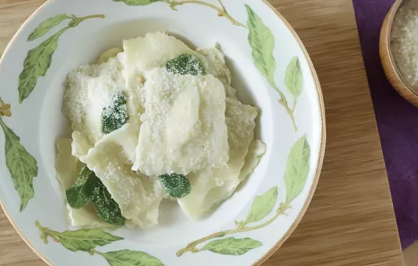 Homemade Pear and Gorgonzola Ravioli