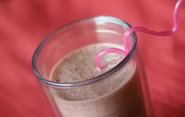 Indulge in a creamy and decadent chocolate strawberry banana milkshake.