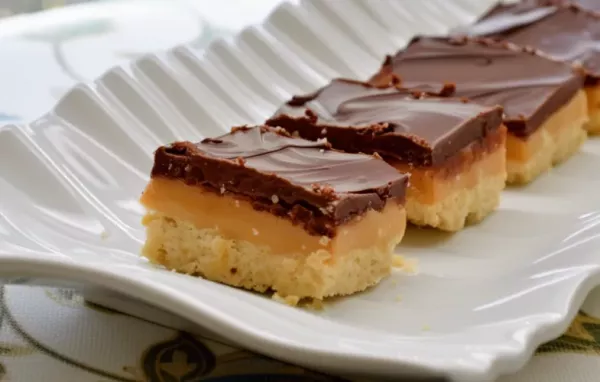 Indulge in the decadent sweetness of Millionaire's Shortbread.