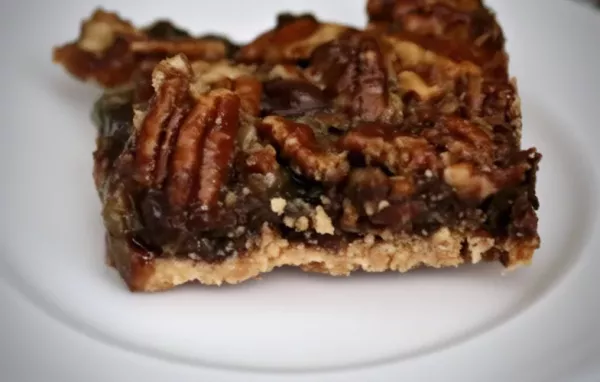 Indulge in the delicious combination of chocolate and pecans with these decadent pie bars.