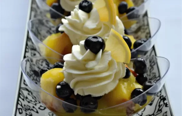 Indulge in the refreshing combination of lemon and blueberry with this delightful dessert.