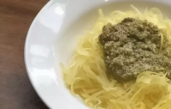 Instant Pot Vegan Spaghetti Squash with Pesto
