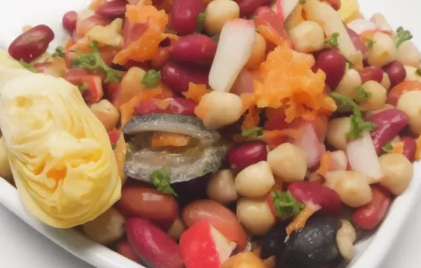 Jonny's Easy Garbonzalicious Tangy Artichoke and Bean Salad