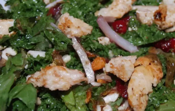 Kale, Swiss Chard, Chicken and Feta Salad