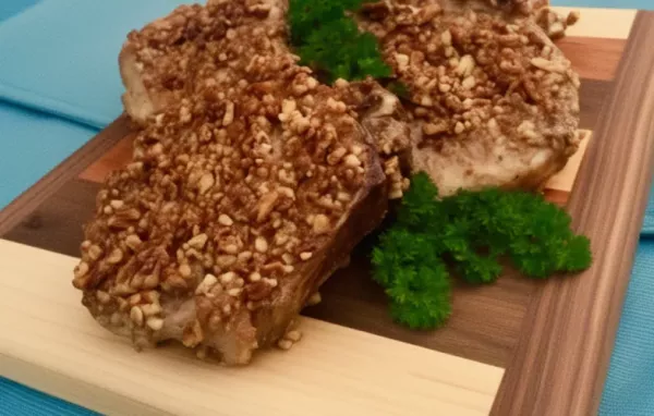 Keto Pecan Crusted Pork Chops in the Air Fryer