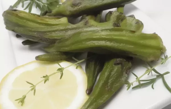 Lemony Grilled Okra Recipe