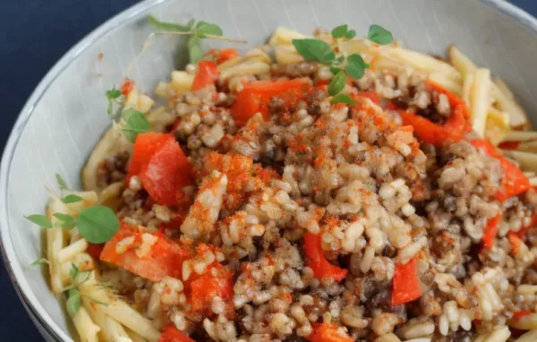 Lentils with Ground Beef and Rice