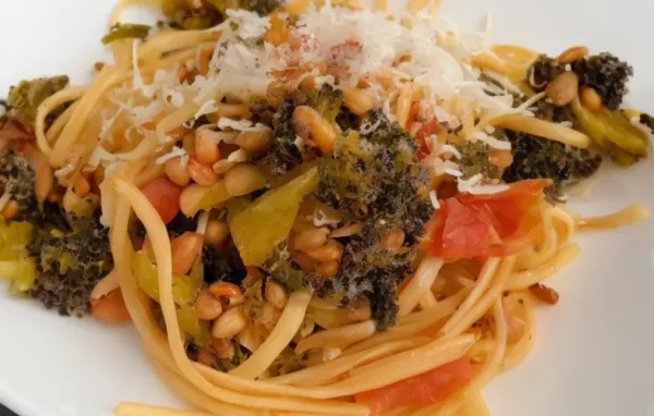 Linguini with Roasted Broccoli Pesto