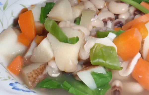 Loaded Black Eyed Peas, Spinach, and Vegetable Soup - Hearty and Nutritious